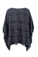 Round Neck Fringe Detail Sleeve Poncho Bazaarbey
