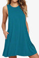 Full Size Round Neck Sleeveless Dress with Pockets -BazaarBey - www.shopbazaarbey.com