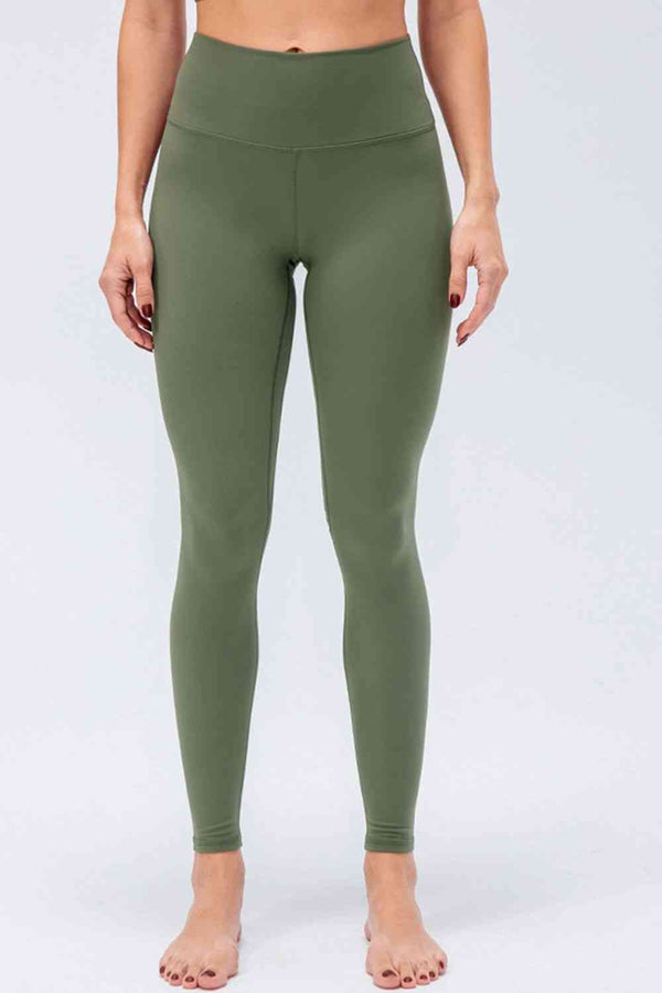 Wide Waistband Slim Fit Active Leggings Bazaarbey
