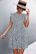 Leopard Round Neck Mini Dress -BazaarBey - www.shopbazaarbey.com