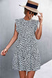 Leopard Round Neck Mini Dress -BazaarBey - www.shopbazaarbey.com